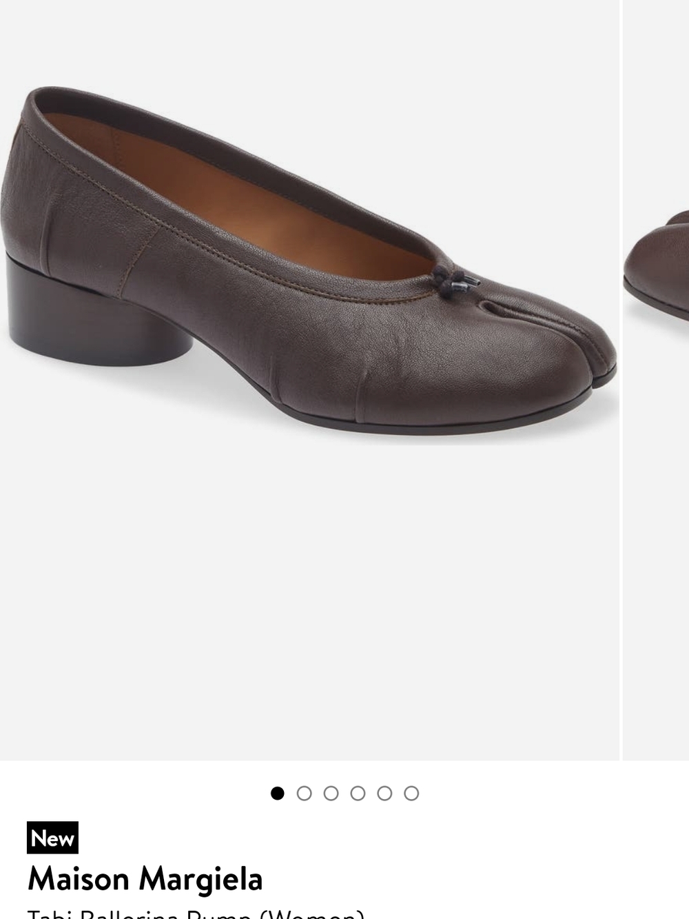 Maison Martin Margiela Brown Tabi Ballerina Pump